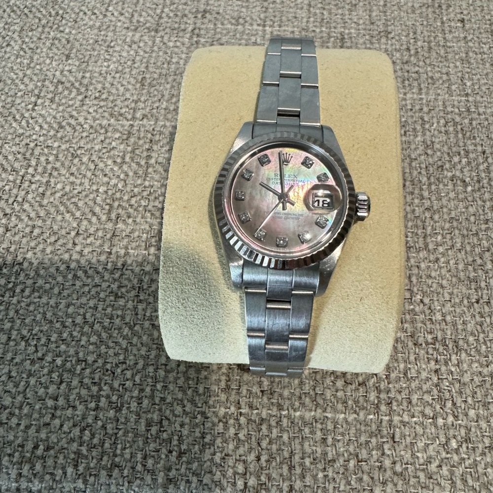 Rolex Lady Datejust Factory Black Tahitian MOP mother of pearl dial & diamond